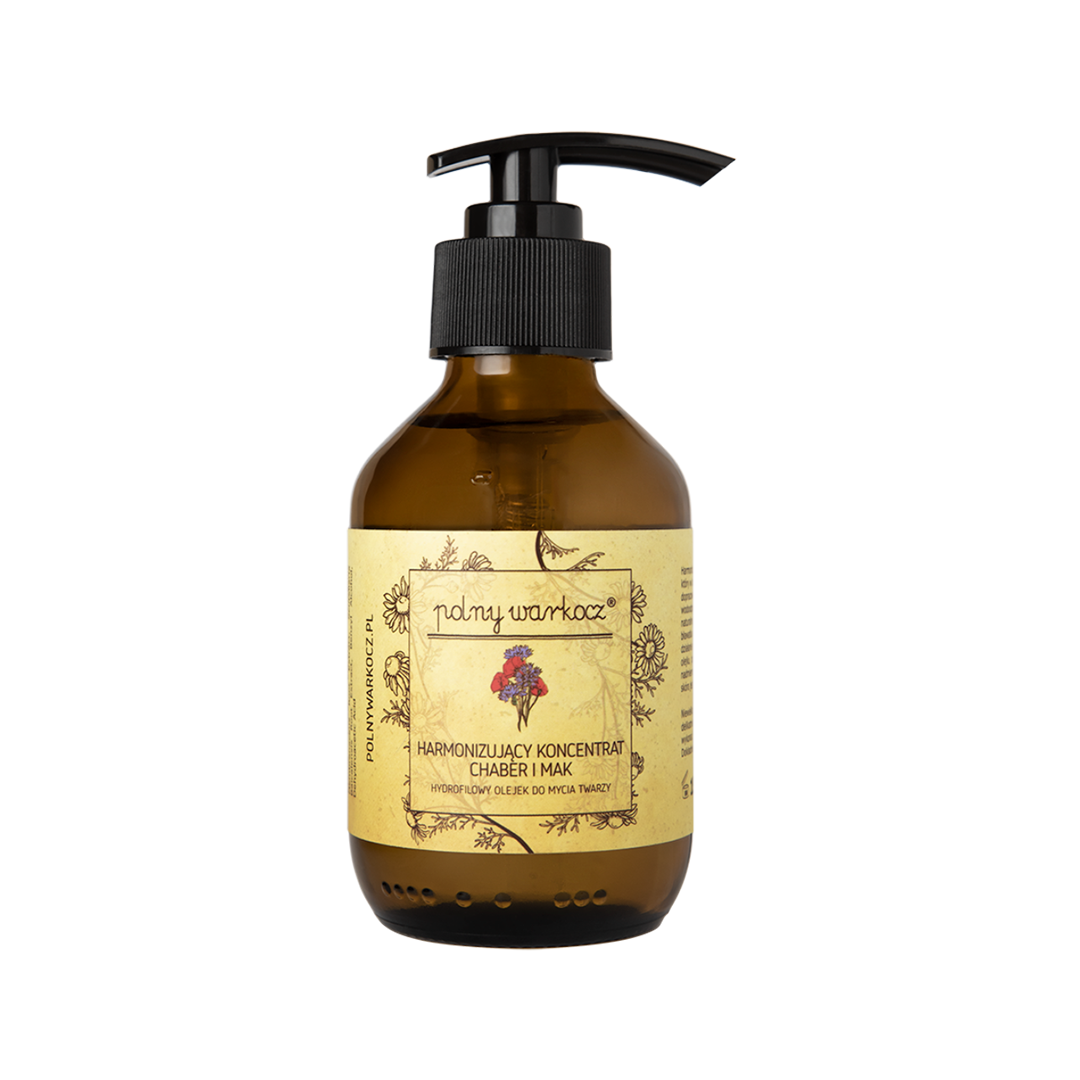 Harmonizujący Koncentrat Chaber i Mak Hydrofilowy Olejek do Mycia Twarzy