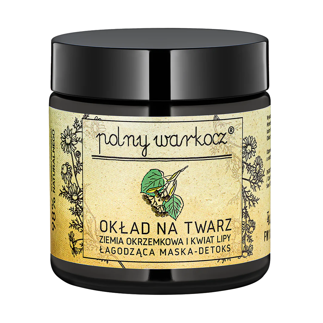 Łagodząca Maska – Detoks Ziemia Okrzemkowa i Kwiat Lipy